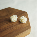 Fluffy Earrings in Ivory Display