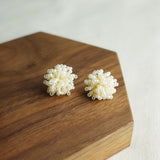 Fluffy Earrings in Ivory Display