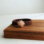 Fluffy Hair Tie in Champagne Pink Display Front