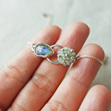 Jasmine Labradorite Smoke Grey Bracelet I Hand