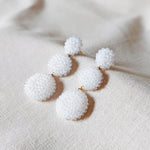 Juno Dangle Earrings in White Side