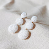 Juno Dangle Earrings in White Side