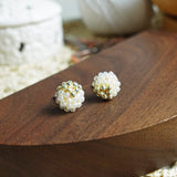 Kai Stud Earrings in Ivory Display