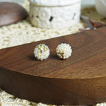 Kai Stud Earrings in Ivory Front