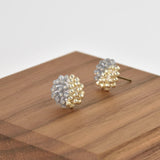 Beads Last Quarter Petite Studs Earrings in Grey Left