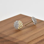 Beads Last Quarter Petite Studs Earrings in Grey Right