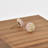 Beads Last Quarter Petite Studs Earrings in Purple Back