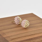 Beads Last Quarter Petite Studs Earrings in Purple Right