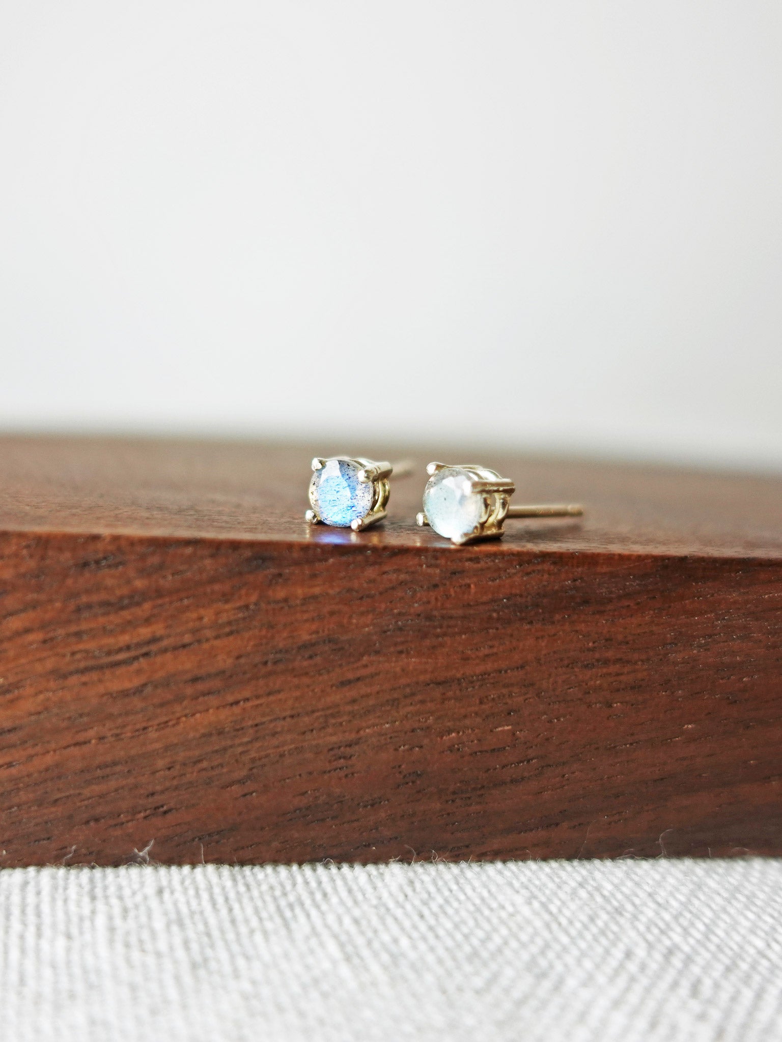 Labradorite Gemstone Stud Earrings I Display