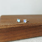 Labradorite Gemstone Stud Earrings II Display 1