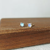 Labradorite Gemstone Stud Earrings II Display 1