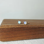 Labradorite Gemstone Stud Earrings II Display 2