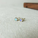 Labradorite Gemstone Stud Earrings II Front