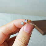 Labradorite Gemstone Stud Earrings II Hand