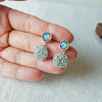 Labradorite Smoke Grey Drop Earrings I Hand 2