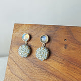 Labradorite Smoke Grey Drop Earrings II Front 1