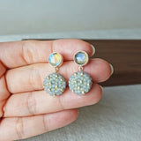 Labradorite Smoke Grey Drop Earrings II Hand 2