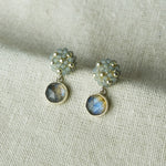 Labradorite Smoke Grey Petite Drop Earrings I Front