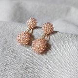 Larissa Drop Earrings in Champagne Pink Front 2