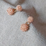 Larissa Drop Earrings in Champagne Pink Single
