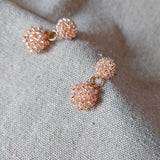 Larissa Drop Earrings in Champagne Pink Single