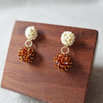 Larissa Stars Earrings in Dark Amber Display