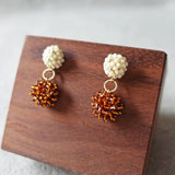 Larissa Stars Earrings in Dark Amber Display