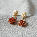 Larissa Stars Earrings in Dark Amber Front 1