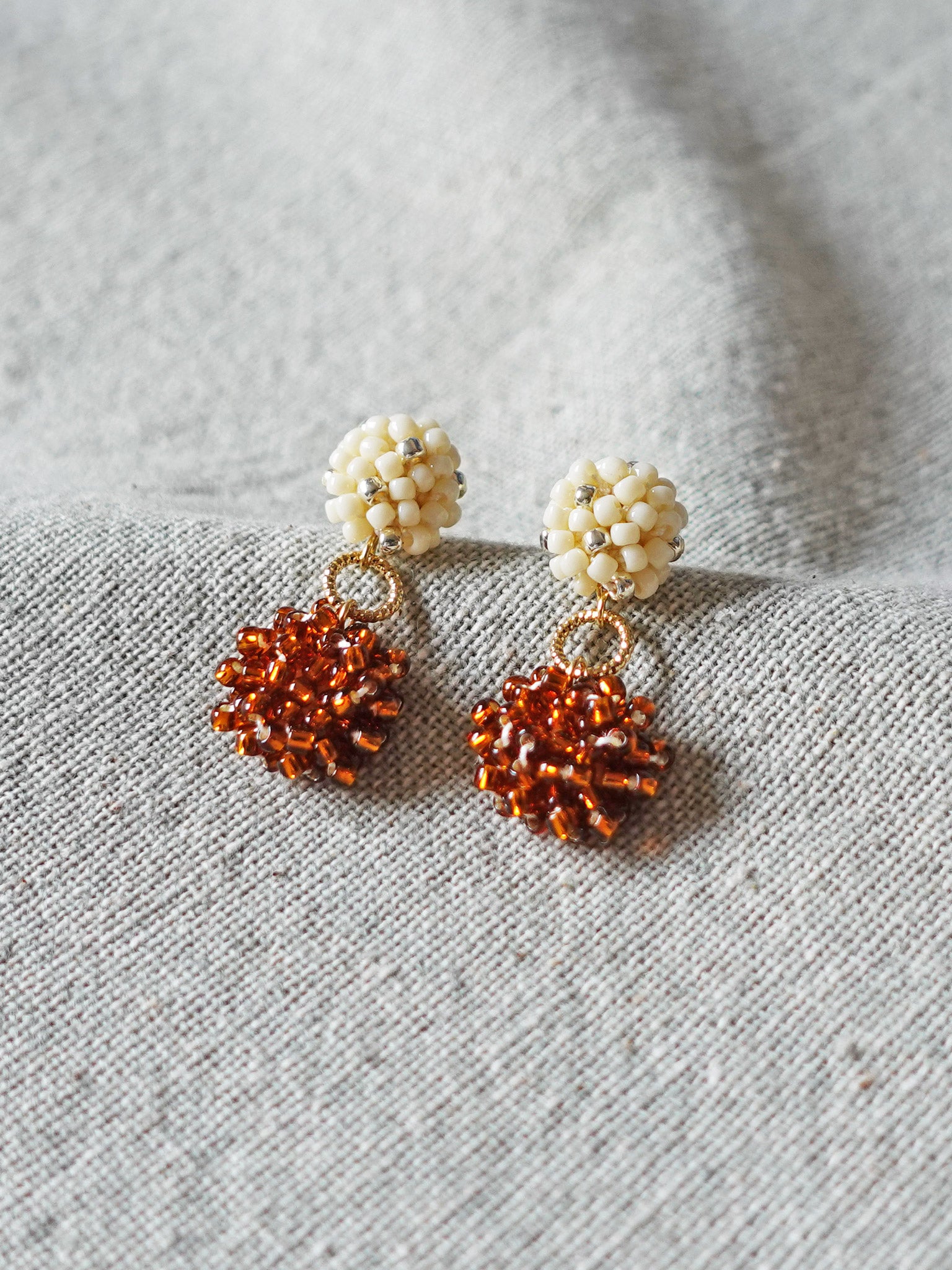 Larissa Stars Earrings in Dark Amber Front 1
