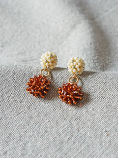 Larissa Stars Earrings in Dark Amber Front 1