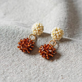 Larissa Stars Earrings in Dark Amber Front 2