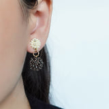 Larissa Stars Earrings in Umber Model