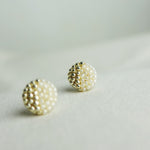 Last Quarter Delica Stud Earrings in Ivory Right