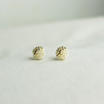 Last Quarter Petite Studs in Ivory Front 3