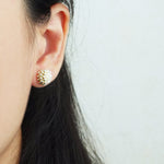 Last Quarter Petite Studs in Ivory Model