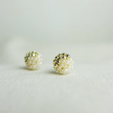 Last Quarter Petite Studs in Ivory Right