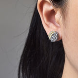 Last Quarter Delica Stud Earrings in Grey Model