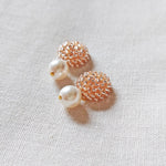 Mariota Champagne Pink Earrings Side