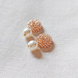 Mariota Champagne Pink Earrings Side