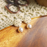 Mariota Drop Earrings in Ivory Front
