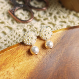 Mariota Drop Earrings in Ivory Front