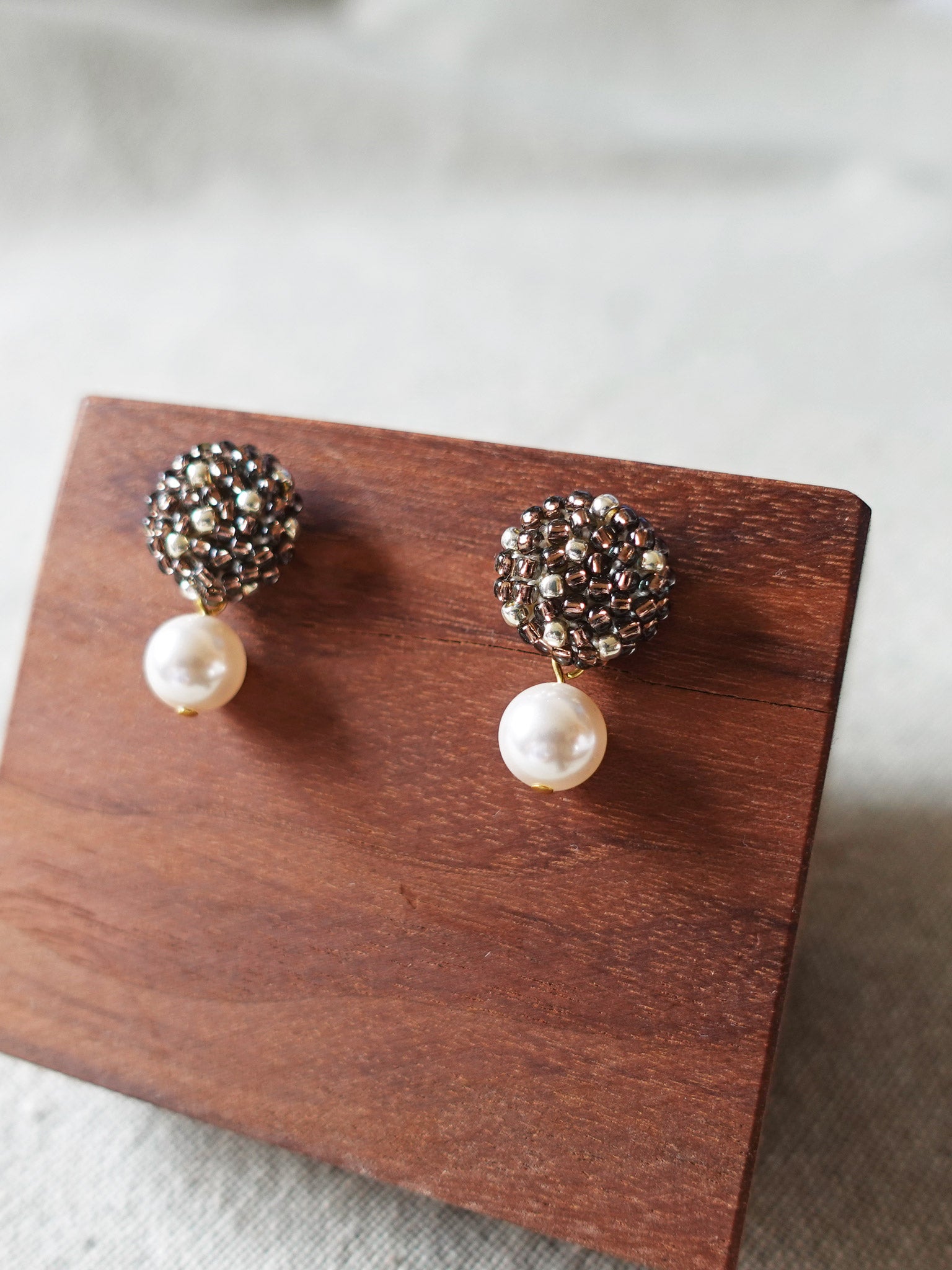 Mariota Drop Earrings in Umber Display