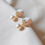 Mariota Trio Earrings in Champagne Pink Side 2