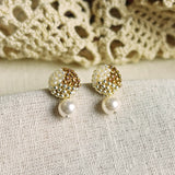 Mariota Trio Earrings in Caramel Brown Front