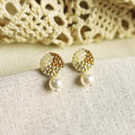 Mariota Trio Earrings in Caramel Brown Side