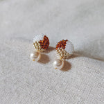 Mariota Trio Earrings in Dark Amber Front