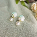 Mariota Trio Earrings in Mint Green Close