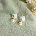 Mariota Trio Earrings in Mint Green Side