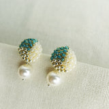 Mariota Trio Earrings in Ocean Green Right