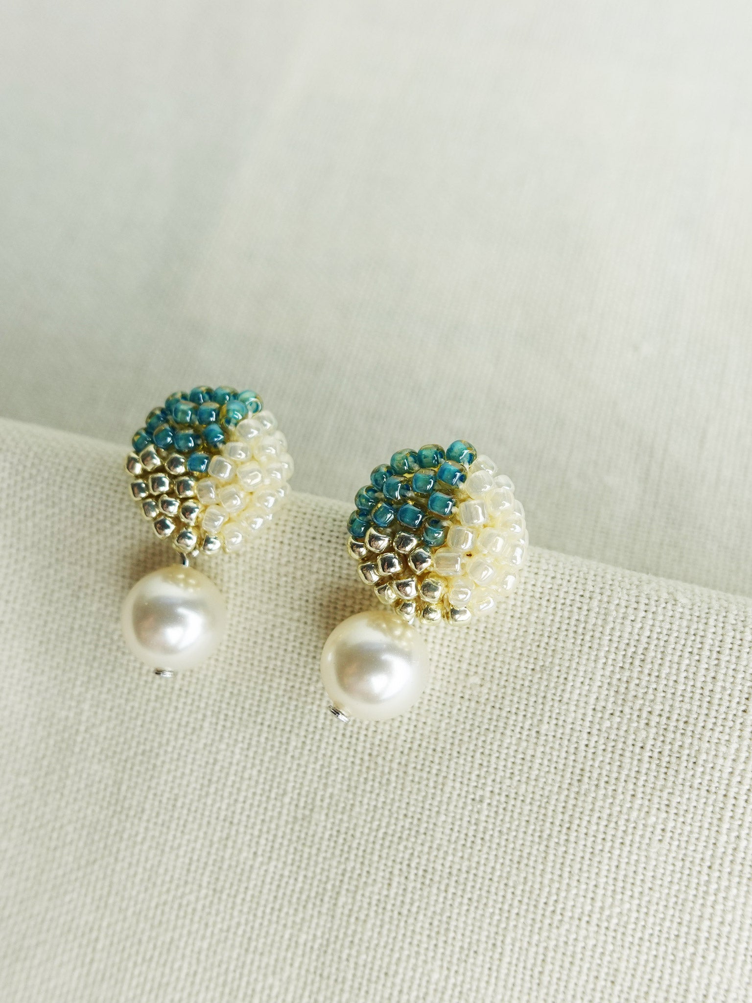 Mariota Trio Earrings in Ocean Green Right